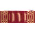 Multi Size Dark Red And Golden Yellow Modern Striped Cotton Handmade Runner Rug- Washable Runner Rug