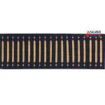 Multi Size Black And Golden Yellow Modern Striped Cotton Flat weave Handmade Runner Rug- Reversible Runner Durrie