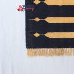 Multi Size Black And Golden Yellow Modern Striped Cotton Flat weave Handmade Runner Rug- Reversible Runner Durrie