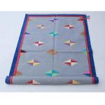 3x5 Handwoven Traditional Rug - Grey And Blue Area Eco Friendly Rug For Home Decor