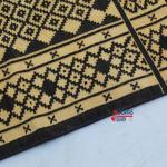 4x6 Black And Golden Yellow Handmade Rug- Hand Woven High Quality Cotton Flatweave Kilim