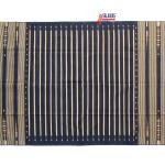 6x9 Handwoven Traditional Rug - Dark Blue And Golden Yellow Hand Woven Stripes High Quality Cotton Flatweave Rug